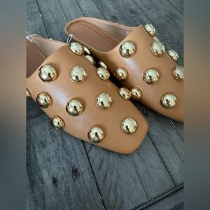 BNWT H&M Studded Embellished Mules, size 8.